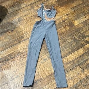 Patrick Jay Stylish Gray and Tan Jumpsuit
